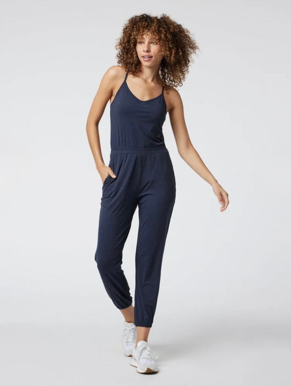 Vuori Womens Jumpsuit Lux Jogger - Midnight Heather - Gray - Size M
